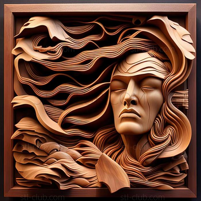 3D мадэль Мэри Суонн, американская художница. (STL)